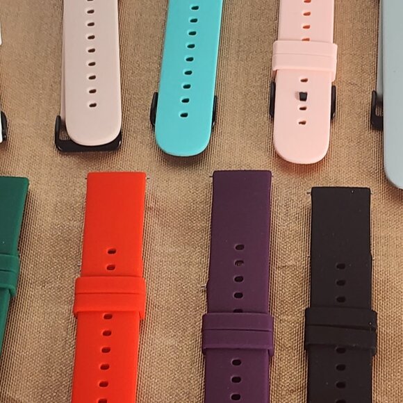 New Ecsem Popglory P22 Quick Release Unisex Multi Color Rubber Watchbands 9pk - Picture 2 of 16